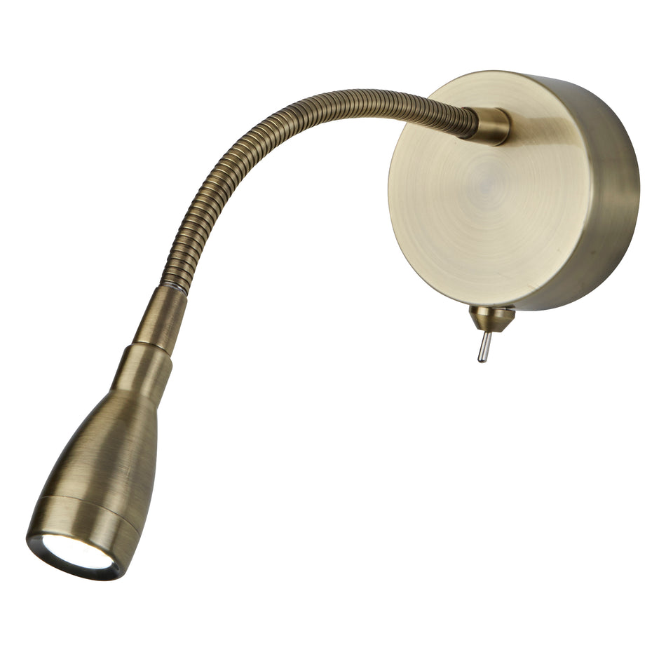 SEARCHLIGHT  FLEXY Wall Light - Antique Brass Metal