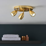 ENDON Porto 3Lt Spotlight - Brushed Satin Gold