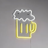 Beer LED Perspex Wall Light - Yellow / White