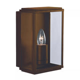BOX - Outdoor Wall Light - Antique Brass, Rustic Brown or Black Metal