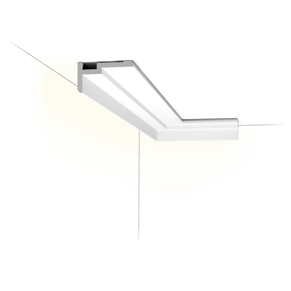 ORAC Decor CX197 modern u-steps cornice moulding for indirect lighting 2 m