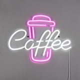 Coffee LED Perspex Wall Light - Pink / White