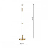 Dar Lighting - Sylvester Floor Lamp & Pyramid 40cm Grey Linen Drum Shade