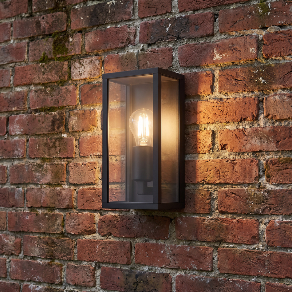 GARONNE Modern Anthracite Outdoor Wall & Ceiling Light (IP44, E27)