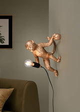 LOUY Monkey Wall Light – Black or Gold Decorative Wall Lamp