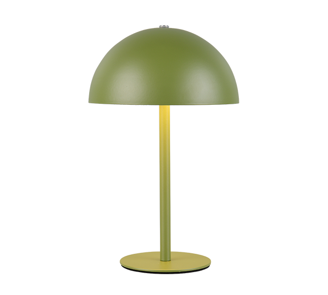 Munoz Green table lamp on a white background