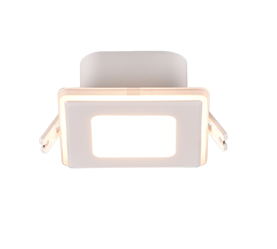 Modern square ceiling light fixture on a white background