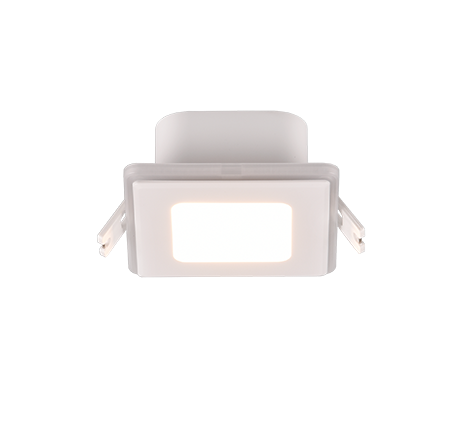 Square ceiling light fixture on a white background
