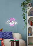 Coffee LED Perspex Wall Light - Pink / White