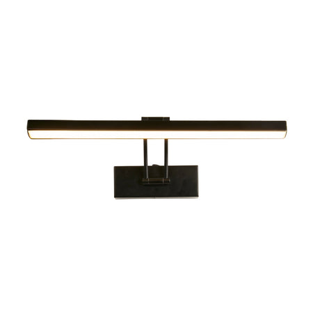 Black rectangular light fixture on a white background