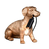 RUDI Dachshund Dog Table Lamp - Matt Black or Brass Finish