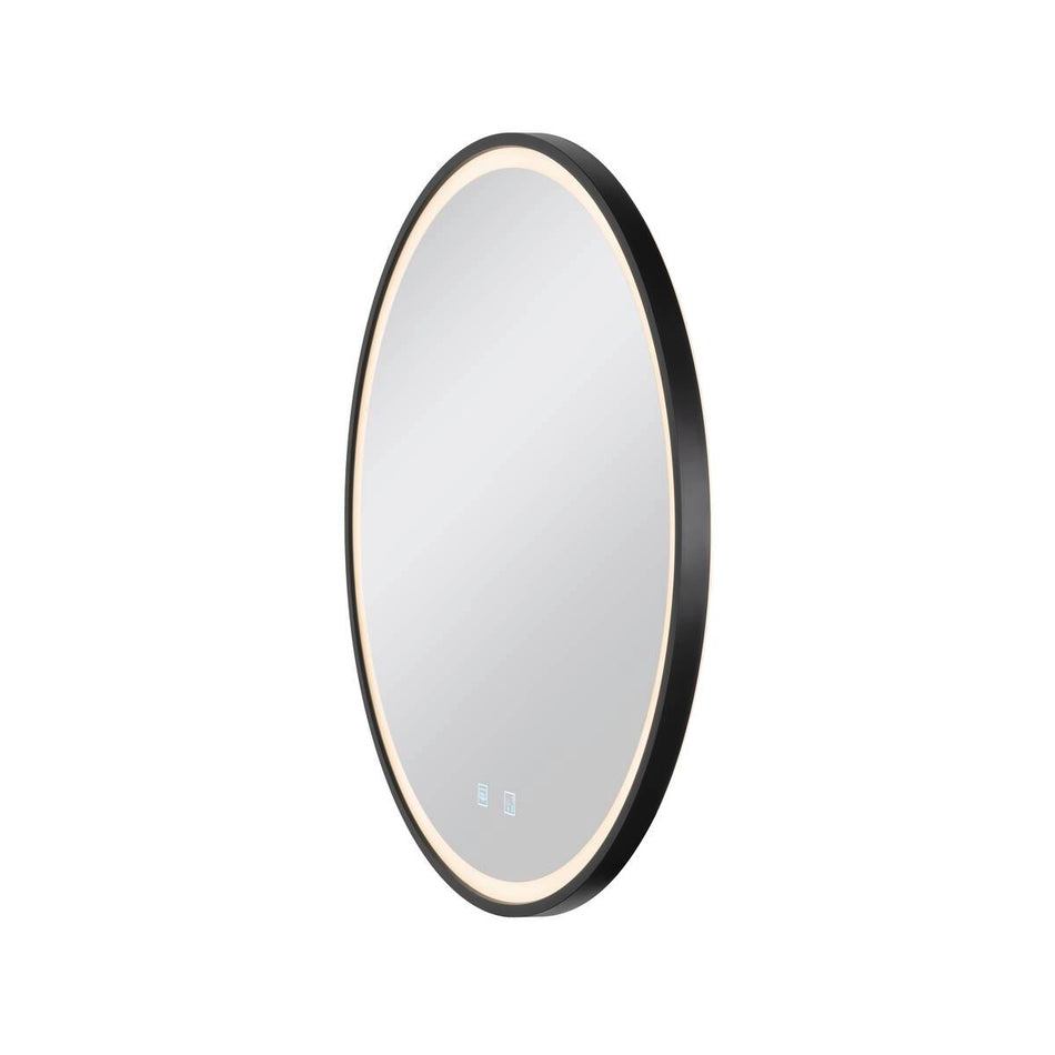 SLV TRUKKO 60 mirror Ø 60 cm, chrome, black edge