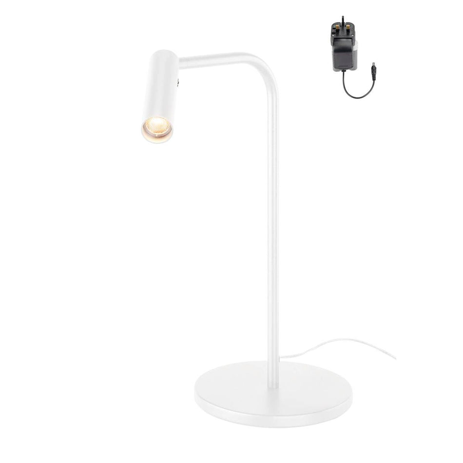 KARPO TL LED Indoor table lamp, white, 3000K, incl. UK Plug