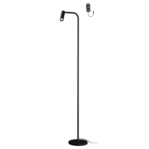 SLV KARPO TL LED Indoor floor stand, black, 3000K, incl. UK Plug