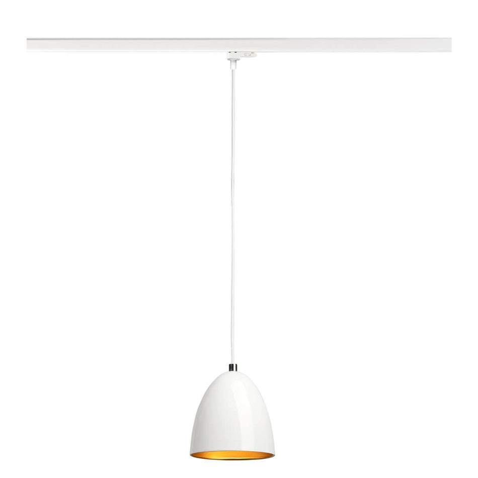 SLV PARA CONE 14 pendant light for 3-phase system, GU10, white/gold,