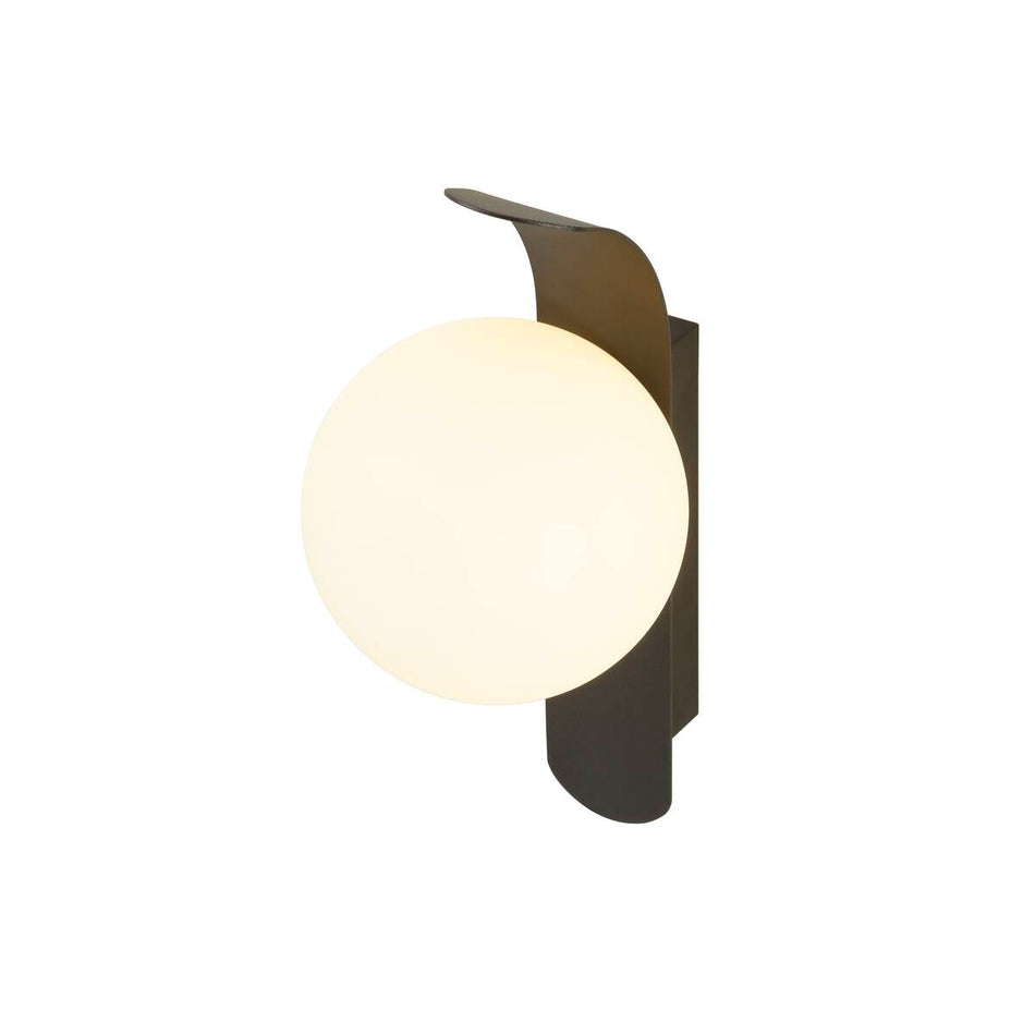 SLV SUN wall-mounted light round, 1x max. 40 W, LED light, G9, PHASE, black