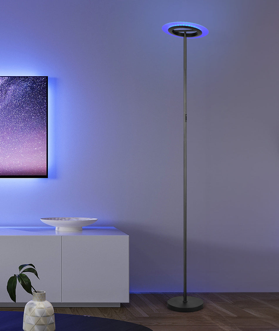 Samba - Modern RGBW LED Floor Lamp with Remote, Colour Selectable