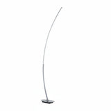 Curved LED floor lamp on a white background