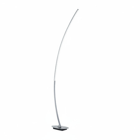 Curved LED floor lamp on a white background