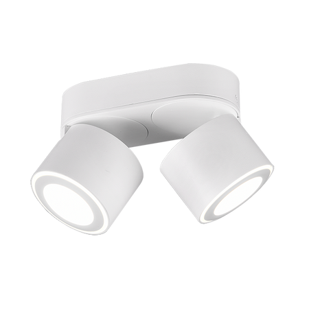 White ceiling light fixture on a white background