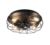 TRONDHEIM - Industrial Style Ceiling Light with Fan, Remote Control