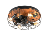 TRONDHEIM - Industrial Style Ceiling Light with Fan, Remote Control