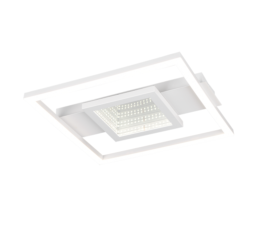 WHEELER LED Ceiling & Wall Light – Modern Square LED Light in Matt White