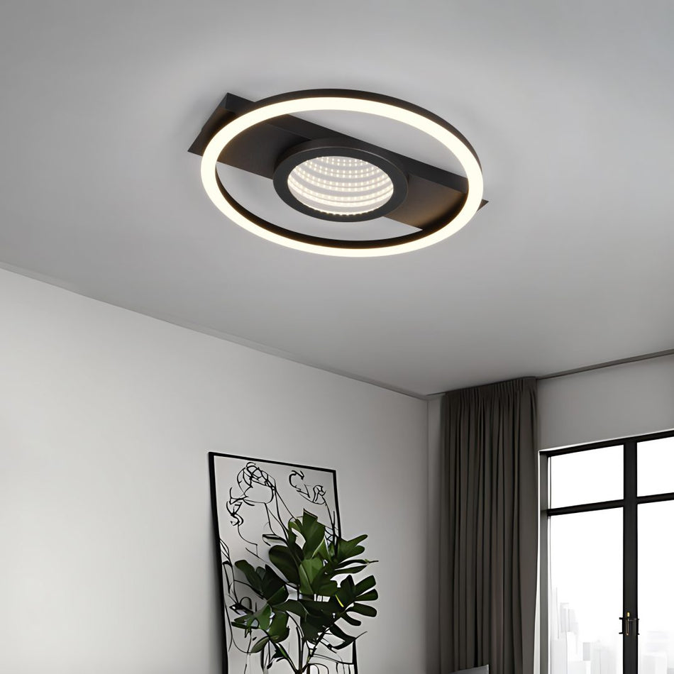 WHEELER LED Ceiling & Wall LED Light – Modern Circular Design in Matt Black or White