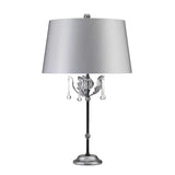 ELSTEAD Lighting Amarilli 1 Light Table Lamp with Silver Shade - Black with Silver Patina