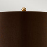 ELSTEAD Lighting Amarilli 1 Light Table Lamp with Brown Shade - Bronze with Gold Patina