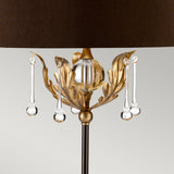 ELSTEAD Lighting Amarilli 1 Light Table Lamp with Brown Shade - Bronze with Gold Patina