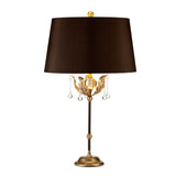 ELSTEAD Lighting Amarilli 1 Light Table Lamp with Brown Shade - Bronze with Gold Patina