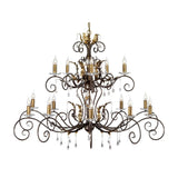 ELSTEAD Lighting Amarilli 15 Light Chandelier - Bronze with Gold Patina