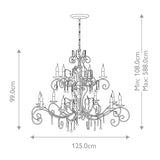 ELSTEAD Lighting Amarilli 15 Light Chandelier - Bronze with Gold Patina