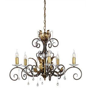 ELSTEAD Lighting Amarilli 5 Light Chandelier - Bronze with Gold Patina