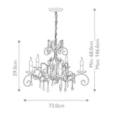 ELSTEAD Lighting Amarilli 5 Light Chandelier - Bronze with Gold Patina