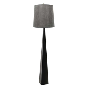 ELSTEAD Lighting Ascent 1 Light Floor Lamp with Dark Grey Shade - Black