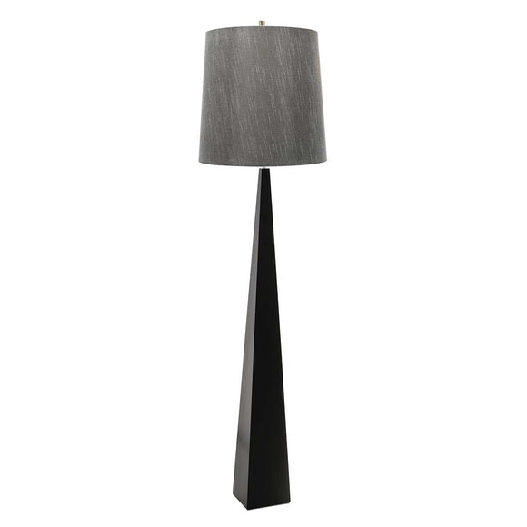 ELSTEAD Lighting Ascent 1 Light Floor Lamp with Dark Grey Shade - Black