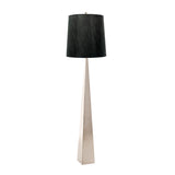 ELSTEAD Lighting Ascent 1 Light Floor Lamp with Black Shade - Polished Nickel