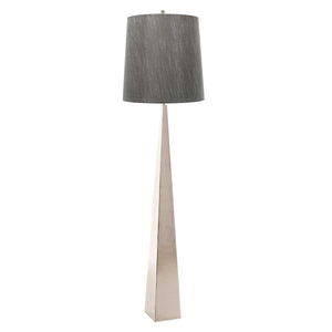 ELSTEAD Lighting Ascent 1 Light Floor Lamp with Dark Grey Shade - Polished Nickel