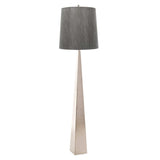 ELSTEAD Lighting Ascent 1 Light Floor Lamp with Dark Grey Shade - Polished Nickel