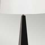 ELSTEAD Lighting Ascent 1 Light Table Lamp with White Shade - Black