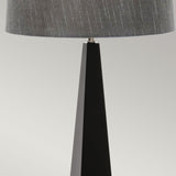 ELSTEAD Lighting Ascent 1 Light Table Lamp with Dark Grey Shade - Black