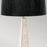 ELSTEAD Lighting  Ascent 1 Light Table Lamp with Black Shade - Polished Nickel