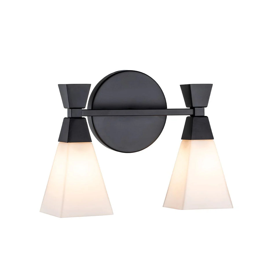 Bowtie 2lt Wall Light - Matte Black
