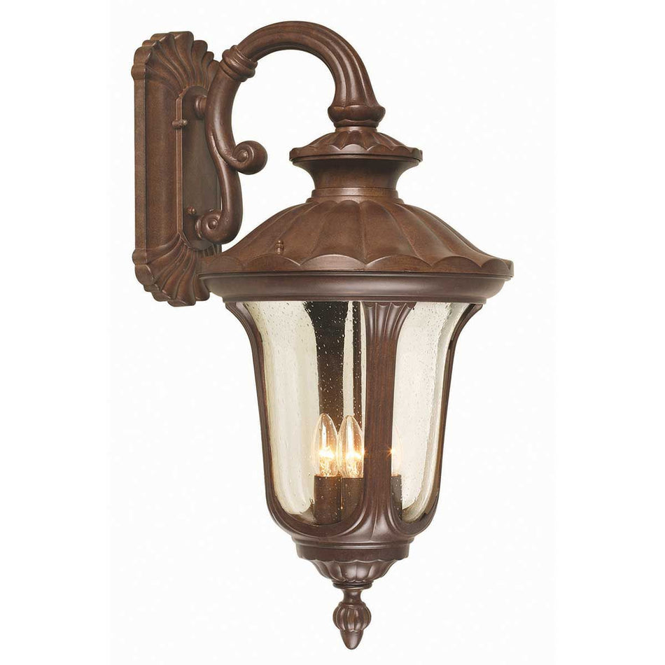Chicago 4 Light Large Down Wall Lantern - Rusty Bronze Patina