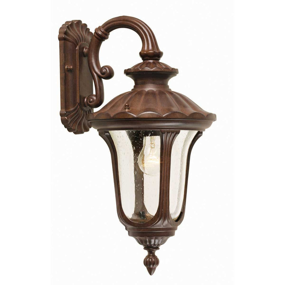 Chicago 1 Light Small Down Wall Lantern - Rusty Bronze Patina