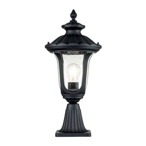 ELSTEAD Lighting Chicago 1 Light Small Pedestal Lantern - Textured Black