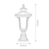 ELSTEAD Lighting Chicago 1 Light Small Pedestal Lantern - Bronze - Rusty Bronze Patina