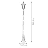 ELSTEAD Lighting Chicago 1 Light Medium Lamp Post - Rusty Bronze Patina
